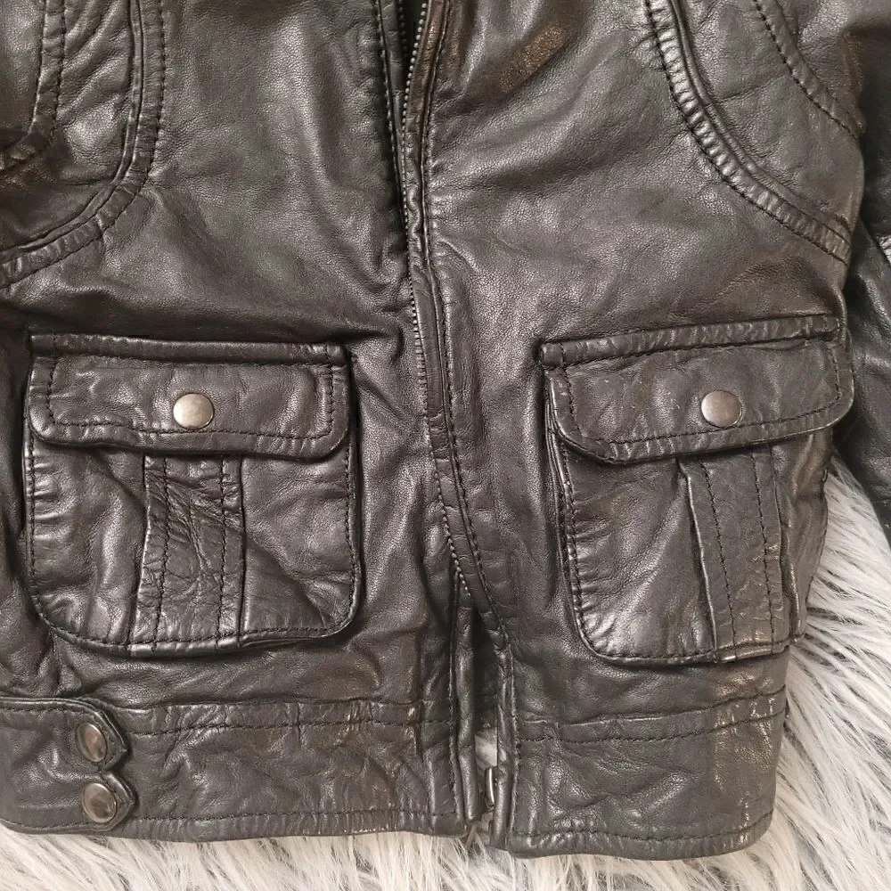 Maje kids leather jacket
